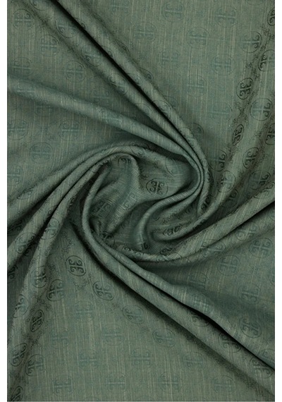 Pierre Cardin Logolu İpek Koton Jakar Eşarp - 8933984 Mint Yeşili - 955
