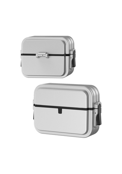 Apple Uyumlu AirPods 3. Nesil İle Kılıf Kilit İnce Çizgi Dizayn Case 404 Gri