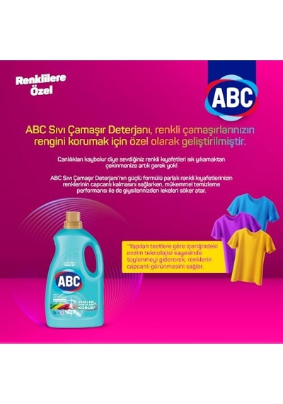 Sıvı Çamaşır Deterjanı Renkliler 3 L 0.75 LT - 2.5 LT - 12 KG