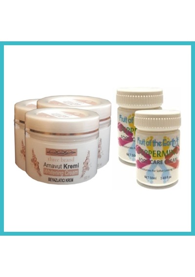 Bezos Hintohu Three Brand 100ml Arnavut Aklıkkremi 3ad+foot Carecream 50ml Ayakbakımkremi Naneferahlığıve Dfnbez