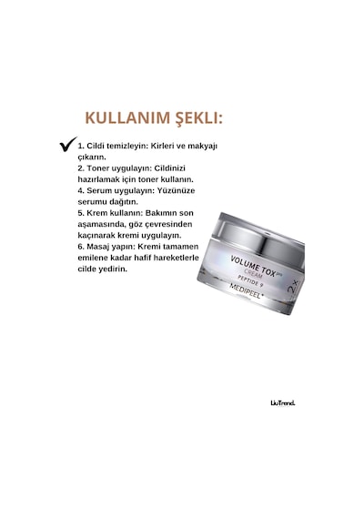 Medipeel Peptide 9 Volume Tox Cream Pro 50 Ml Peptit Ve Ektoin İçeren Yenileyici Krem M0074