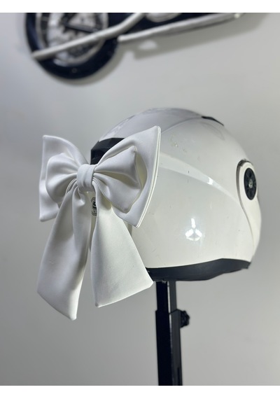 Motor & Motosiklet Beyaz Çift Fiyonk Kask Aksesuarı Kask Dış Aksesuar Diğer