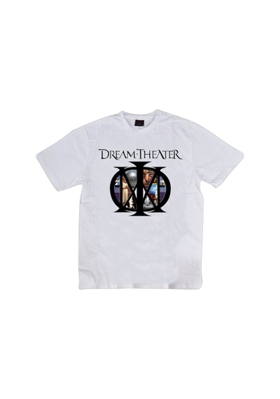 Stoned&Fame Unisex Beyaz Dream Theater Baskılı T-shirt Beyaz