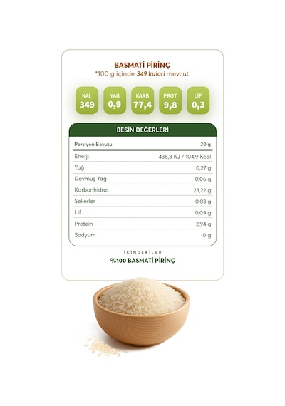 Glutensiz Fabrika Glutensiz Basmati Pirinç 500 G