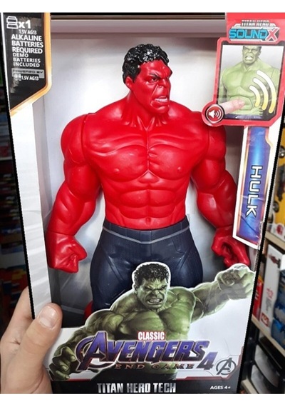 Kırmızı Hulk Figür Avengers Kırmızı Hulk Sesli Işıklı 30 Cm Hulk