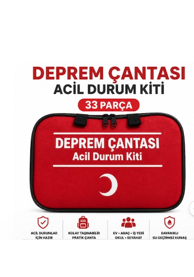 Deprem Çantası Acil Durum Kiti 33 Parça