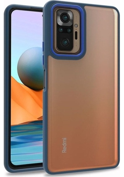 Xiaomi Redmi Note 10 Pro Kılıf Zore Flora Kapak Mavi