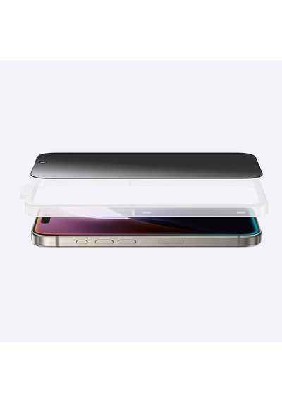 Apple Uyumlu   iPhone 16 Amazingthing Radix Privacy Hayalet Cam Ekran Koruyucu Siyah