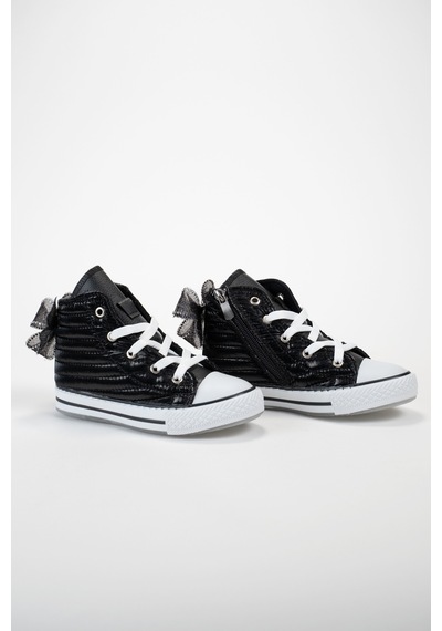 Scarpe Magiche Black Star Taşlı Fiyonklu Yüksek Bilekli Spor Ayakkabı 31-35 Numara Arası Işıksızdır Siyah Scarpe Magiche Black Star Taşlı Fiyonklu Yüksek Bilekli Spor Ayakkabı 31-35 Numara Arası Işıksızdır Siyah