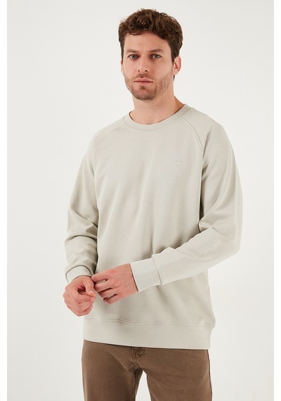 Buratti Streç Pamuklu Relaxed Fit Bisiklet Yaka 2'Li Paket Erkek Sweat 5901210S2 Taş-Açık Haki