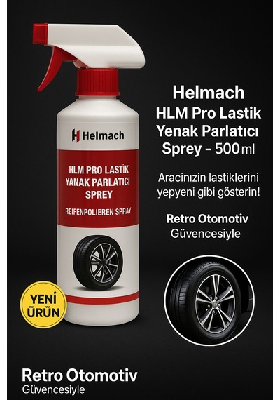 Helmach Hlm Pro Lastik Yanak Parlatıcı Sprey 500 Ml
