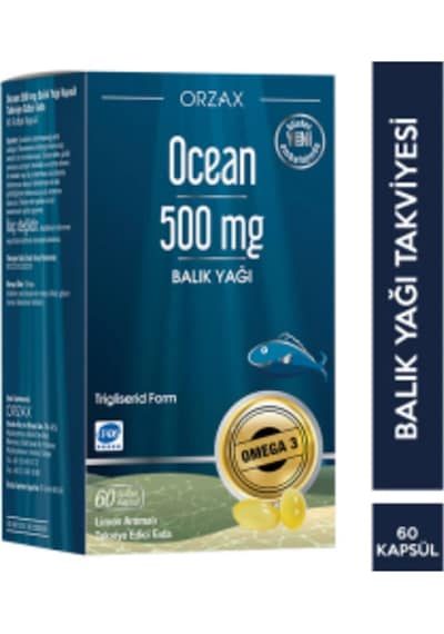 Ocean Omega 3 500 Mg Saf Balık Yağı 60 Kapsül