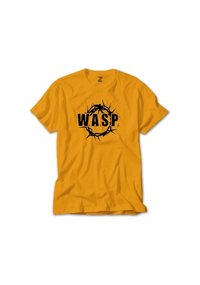 WASP Logo Text Sarı Tişört