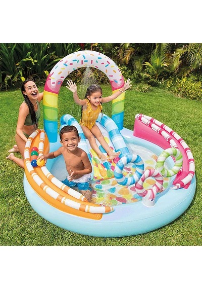 Intex Şişme Eğlence Havuzu Kaydıraklı 170 Cm. Çok Renkli