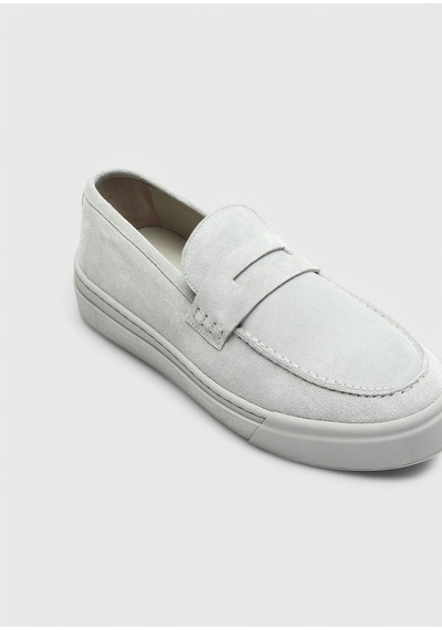 Ramsey Açık Gri Süet Casual Loafer