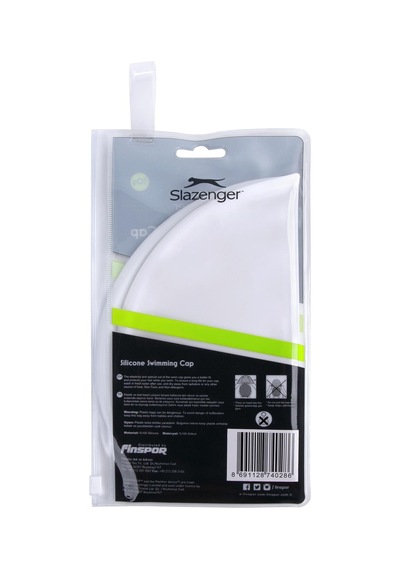 Slazenger Yüzücü Bonesi Silikon Sn00 White Pvc Zipper Bag Beyaz