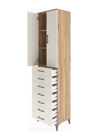 Hyperion Dolap 3 Raflı 7 Çekmeceli 2 Kapaklı 60x44x243 Çam-ay... Çam Hyperion Dolap 3 Raflı 7 Çekmeceli 2 Kapaklı 60x44x243 Çam-ay... Çam