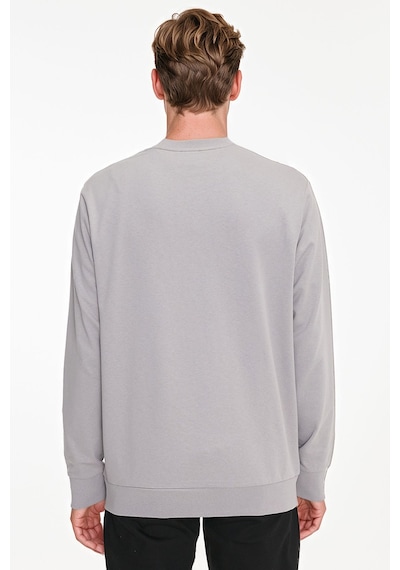 Ac&Co / Altınyıldız Classics Erkek Grı Pamuklu Standart Fit Normal Kesim 2 İplik Bisiklet Yaka Sweatshirt Gri