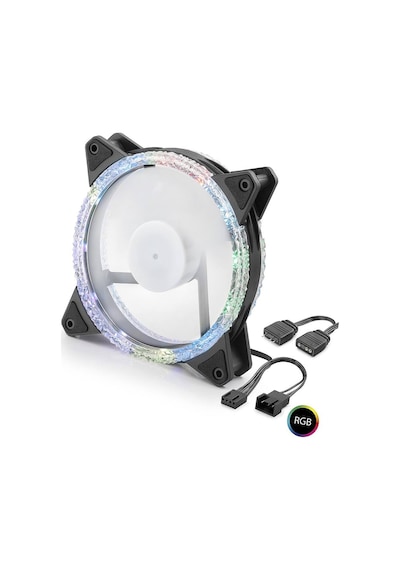 Kasa Fanı Kristal Rgb 12 Cm - Siyah Nd2662 Evimdeyokyok
