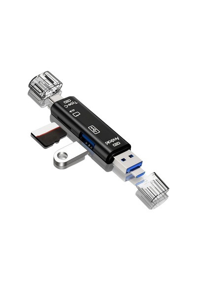 Plentiful 5 In 1 Çok Fonksiyonlu Usb 2.0 Micro Sd Kart Okuyucu - Usb/micro Usb/type-c Çıkışlı, Otg Çevirici