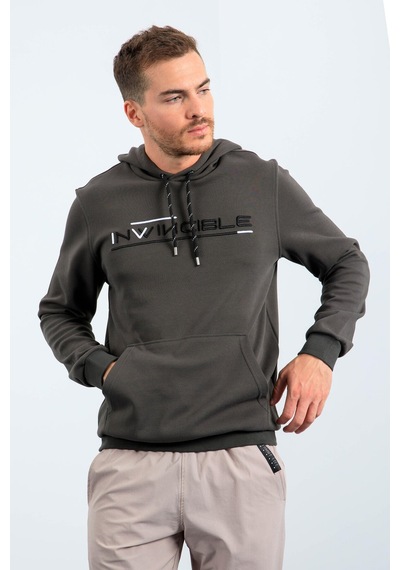 Tommy Life Haki Kanguru Cep Standart Kalıp Kapüşonlu Erkek Sweatshirt - 87883 Haki