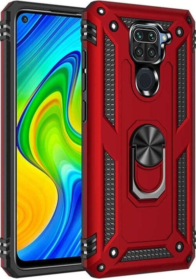 Xiaomi Redmi Note 9 Kılıf Zore Vega Kapak Kırmızı
