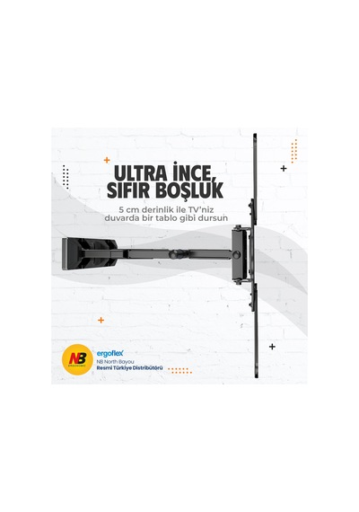 Nb Ergonomic Nb P4 Ultra Ince 32-55inch Hareketli Tv Askı Aparatı