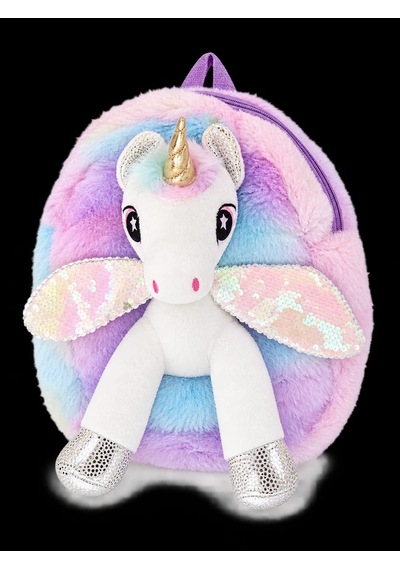 Unicorn Peluş Çocuk Çantası Mor - Pembe