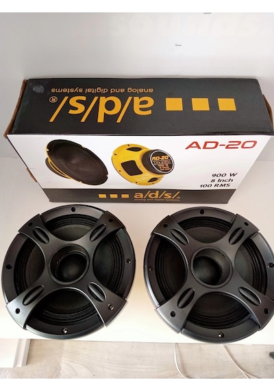 Ads Midrange Hoparlör 900watt Amfi Uyumlu 20cm 2 Adet