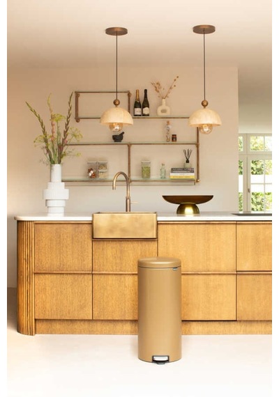 Brabantia Newıcon Warm Brass Pedallı Çöp Kutusu 30lt Bakır