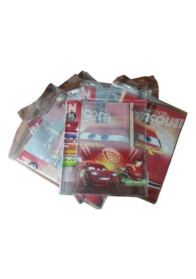 Abka Cars A4 Yapışkanlı Hazır Kitap Kabı 10'lu