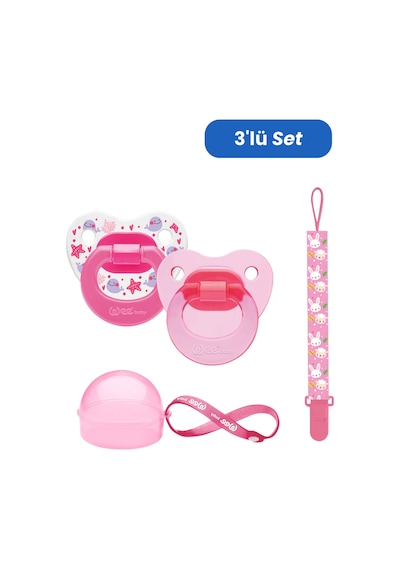 Wee Baby 2'li Damaklı Emzik No:1 - Kız Kutu ve Band Seti