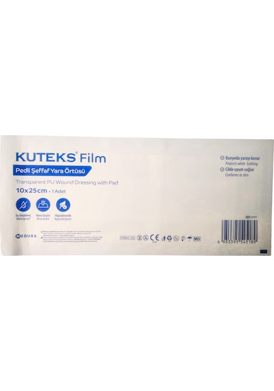 Kuteks Film Pedli Şeffaf Yara Örtüsü 10 X 25 Cm 1 Adet
