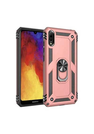 Huawei Y6 2019 Yüzüklü Standli Vega Kilif Ekran Koruyucu 510330808
