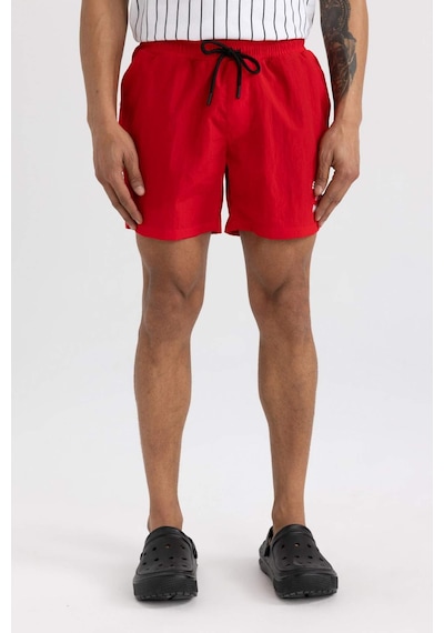 DeFactoFit Baskılı Kısa Boy Sporcu Deniz Şortu B5995AX24HSRD286 Kırmızı