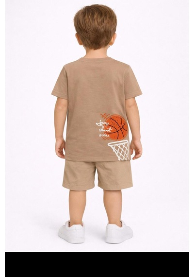 Yale Kids 3-8 Yaş Erkek Çocuk Tişört Camel