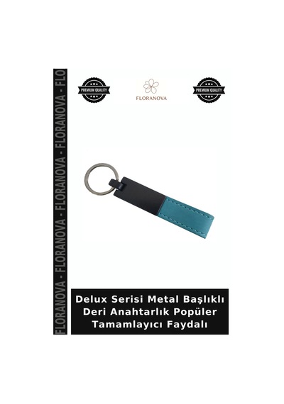 Delux Serisi Metal Başlıklı Deri Anahtarlık Popüler Tamamlayıcı Faydalı