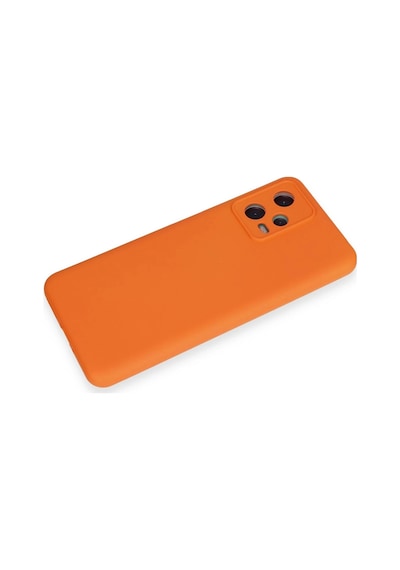 Newface - 348 - Xiaomi Redmi Note 12 5g Kılıf Nano İçi Kadife Silikon - Lvsqvr - - Turuncu