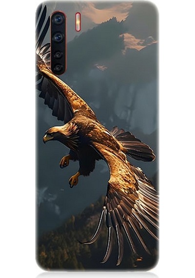 Oppo A91 Uyumlu Silikon Kılıf Uçan Kara Kartal