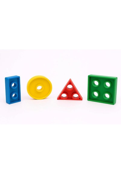 17 Parça 4 Farklı Renkli Eğlenceli Geometrik Şekilli Zeka Geliştirici Eğitici Bul-tak Oyun Seti