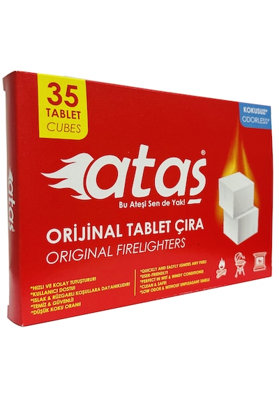 Ataş Mangal Kömürü Şömine Soba Tutuşturucu Tablet Çıra 35li