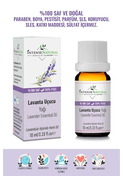 Intense Natural Lavanta Uçucu Yağı 3 x 10 ML