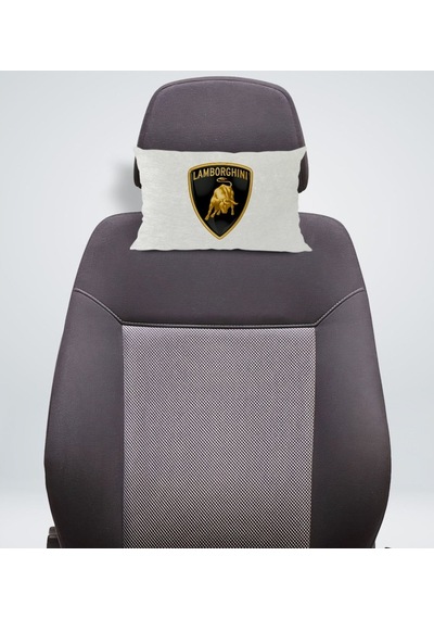 Bk Gift Lamborghini Tasarımlı Dikdörtgen Araç Koltuk Yastığı-1