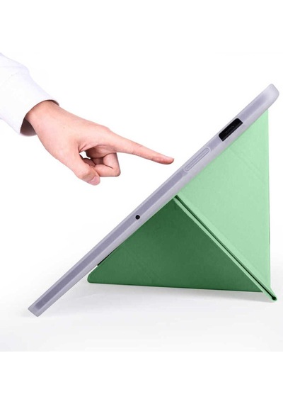 Apple Uyumlu iPad Pro 12.9 2020 Premium Standlı Katlanabilir Kalemlikli Trifolding Kılıf