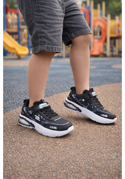 Minibonito Erkek Çocuk Çok Renkli Spor Sneaker Ayakkabı Siyah