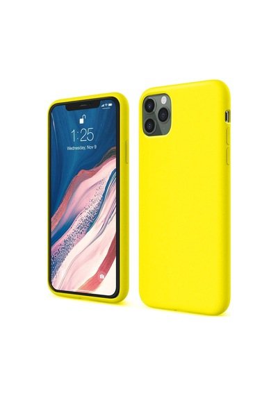 Apple iPhone Uyumlu 11 Pro Kılıf First Silikon - Sarı Bz8683140900830