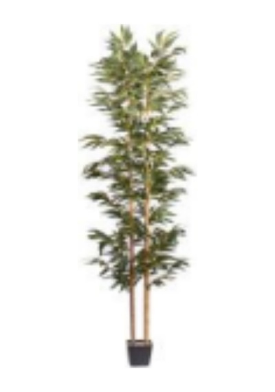 Yapay Bambu Ağacı Yeşil 4'lü 145 Cm. Çok Renkli