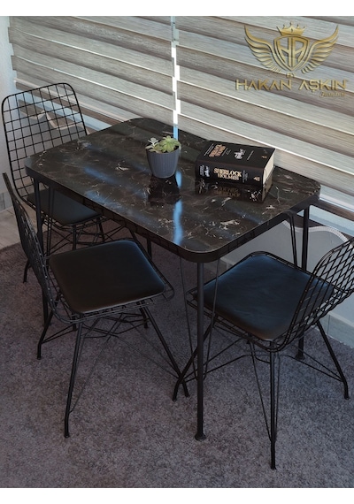 By Hakan Aşkın Siyah Metal Ayaklı 60x90 Cm Kalınlıklı Tek Masa Black Marblemutfak - Balkon - Çalışma Masası Black Marble / Siyah Mermer By Hakan Aşkın Siyah Metal Ayaklı 60x90 Cm Kalınlıklı Tek Masa Black Marblemutfak - Balkon - Çalışma Masası Black Marble / Siyah Mermer