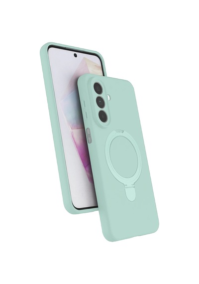 Samsung Uyumlu Galaxy A27 5g Regal Magsafe Standlı Kapak - Su Yeşili Çok Renkli