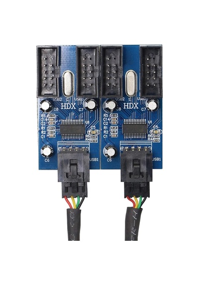 Alfais 6072 Anakart İç Usb Hub 9 Pin Header 1x4 Çoğaltıcı Port Genişletici Panel Rgb Dişi